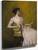 Lady In White By Thomas Wilmer Dewing By Thomas Wilmer Dewing