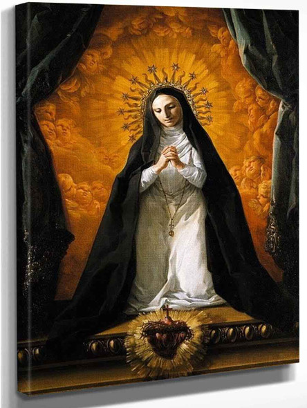 Saint Margeret Mary Alacoque Contemplating The Sacred Heart Of Jesus By Corrado Giaquinto By Corrado Giaquinto