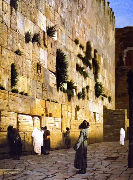 Solomon's Wall, Jerusalem  By Jean Leon Gerome