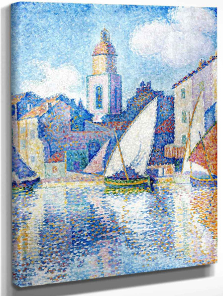 Steeple In Saint Tropez By Paul Signac