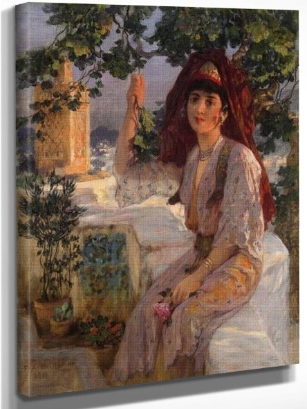 Young Girl Of Tlemcen, Algeria By Frederick Arthur Bridgman