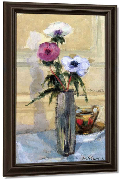 Bouquet Of Anemones And Cup By Henri Lebasque By Henri Lebasque
