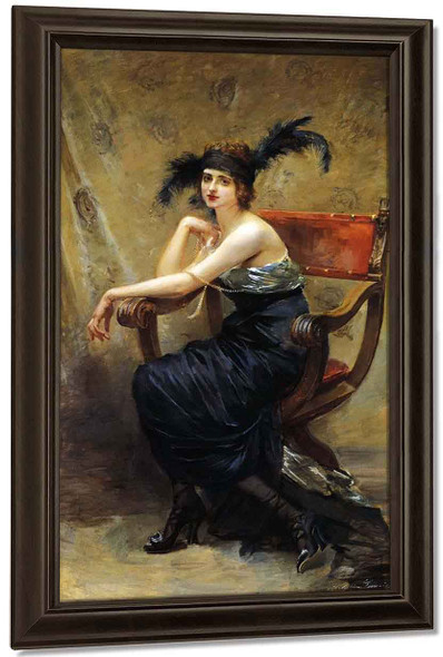 Woman Sitting In A 'Dagobert' Armchair By Madeleine Jeanne Lemaire