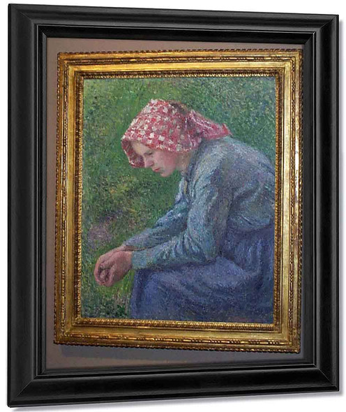 A Seated Peasant Woman By Camille Pissarro By Camille Pissarro