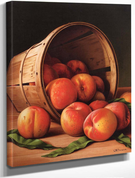 Basket Of Peaches2 By Levi Wells Prentice By Levi Wells Prentice