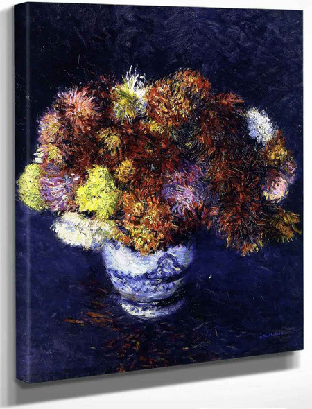 Bouquet Of Chrysanthemums By Gustave Caillebotte By Gustave Caillebotte