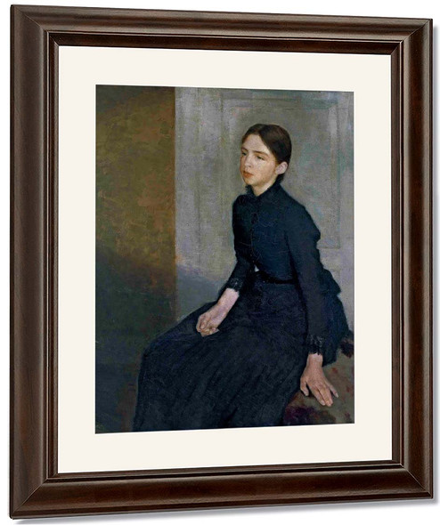 Portrait Of Young Woman, The Artist's Sister, Anna Hammershoi By Vilhelm Hammershoi By Vilhelm Hammershoi