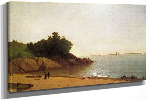 A Quiet Day On The Beverly Shore By John Frederick Kensett By John Frederick Kensett
