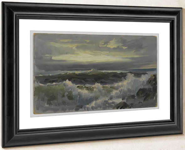A Rough Surf By William Trost Richards By William Trost Richards