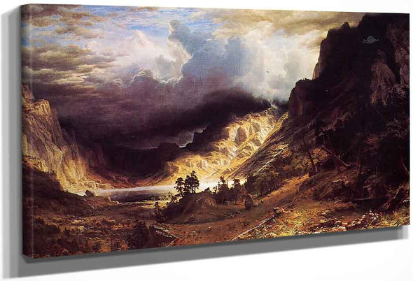A Storm In The Rocky Mountains By Albert Bierstadt