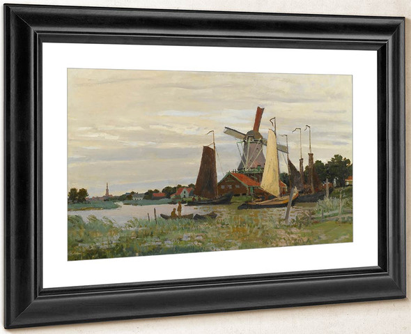 A Windmill At Zaandam By Claude Oscar Monet