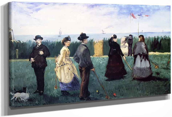 Croquet At Boulogne By Edouard Manet