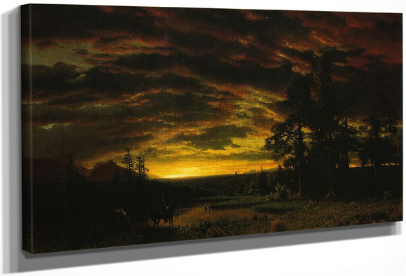 Evening On The Prairie By Albert Bierstadt