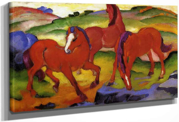 Grazing Horses Iv By Franz Marc By Franz Marc