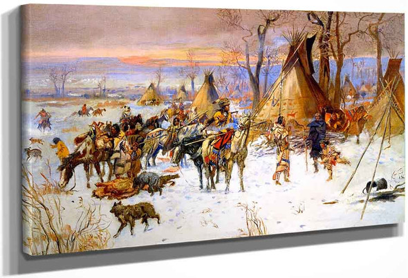 Indian Hunters' Return By Charles Marion Russell