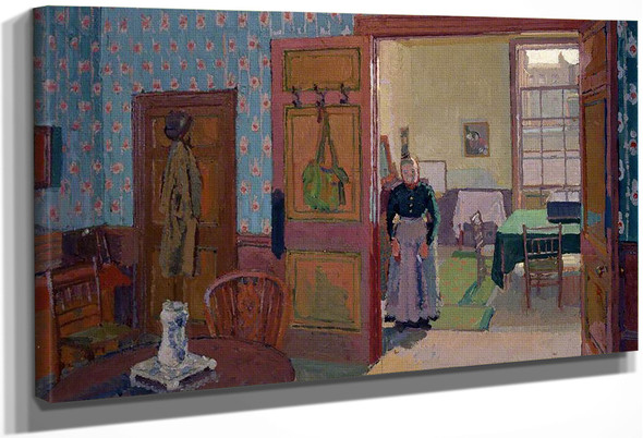 Interior With Mrs Mounter By Harold Gilman