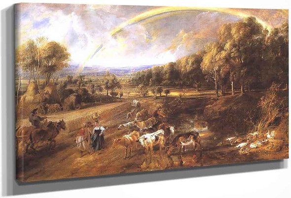 Landscape With A Rainbow By Peter Paul Rubens