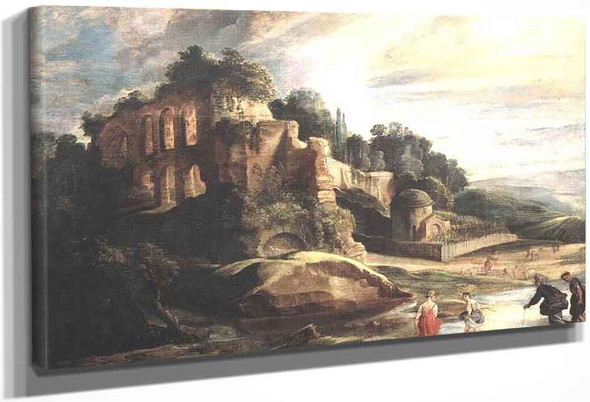 Landscape With The Ruins Of Mount Palatine In Rome By Peter Paul Rubens