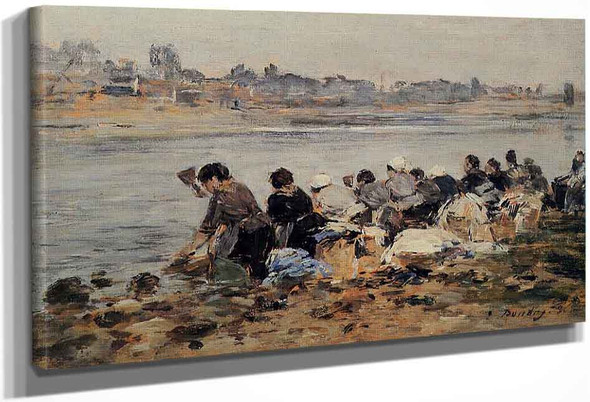 Laundresses On The Banks Of The Touques12111 By Eugene Louis Boudin