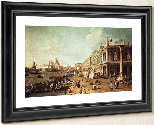 Molo With The Library By Canaletto By Canaletto