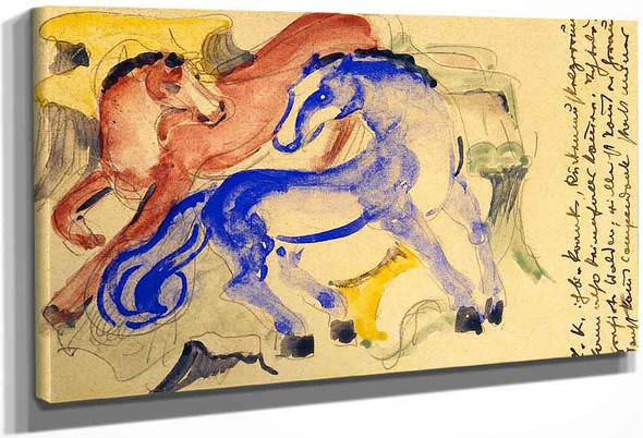 Red And Blue Horse By Franz Marc By Franz Marc