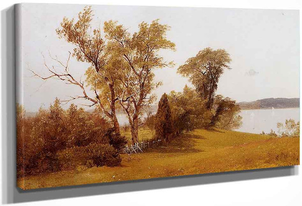 Sailboats On The Hudson At Irvington By Albert Bierstadt