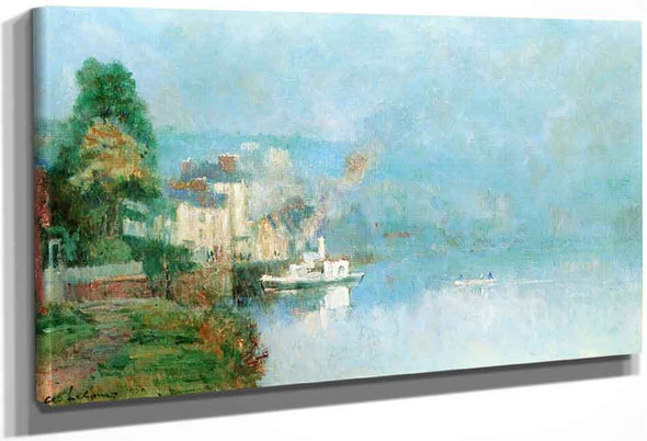 The Seine At Bouille By Albert Lebourg By Albert Lebourg
