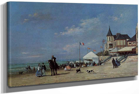 The Trouville Beach By Eugene Louis Boudin