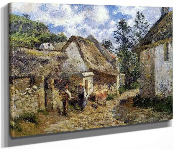 A Street In Auvers By Camille Pissarro By Camille Pissarro