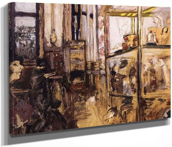 Ceramic Display Cases In The Louvre  By Edouard Vuillard