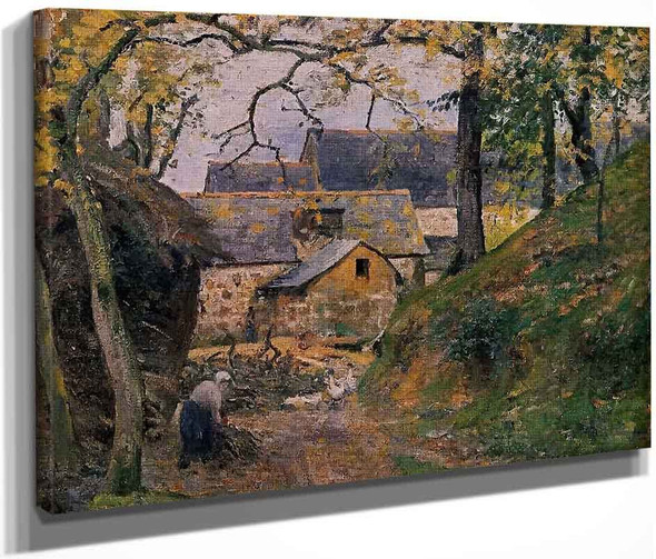 Farm At Montfoucault By Camille Pissarro By Camille Pissarro