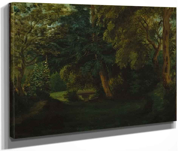 George Sand's Garden At Nohant By Eugene Delacroix By Eugene Delacroix