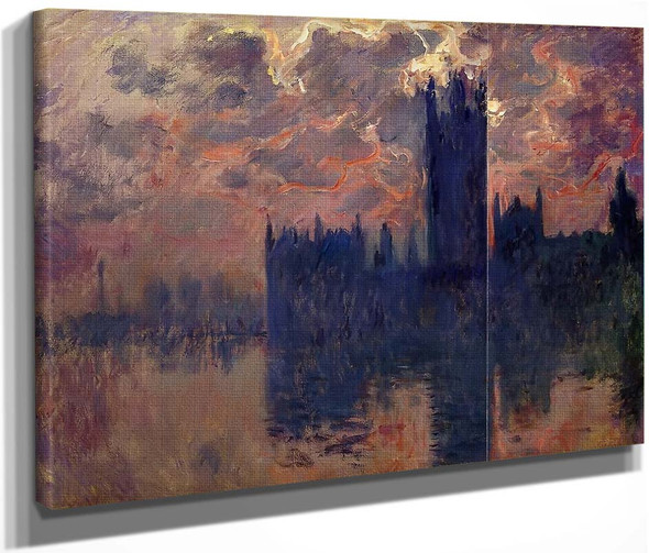 Houses Of Parliament, Sunset  By Claude Oscar Monet