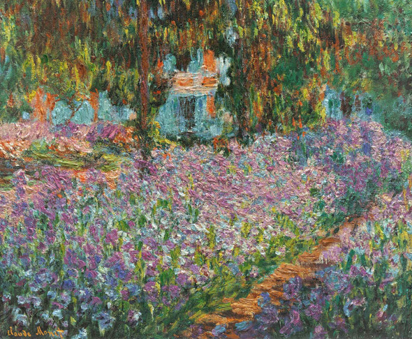 Irises In Monet's Garden By Claude Oscar Monet