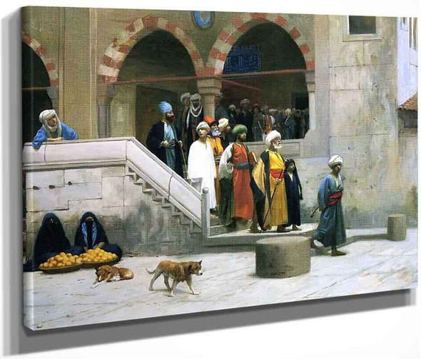 Leaving The Mosque By Jean Leon Gerome  By Jean Leon Gerome