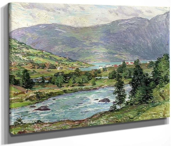 Mountain Lakes, Olden, Norway By Willard Leroy Metcalf By Willard Leroy Metcalf