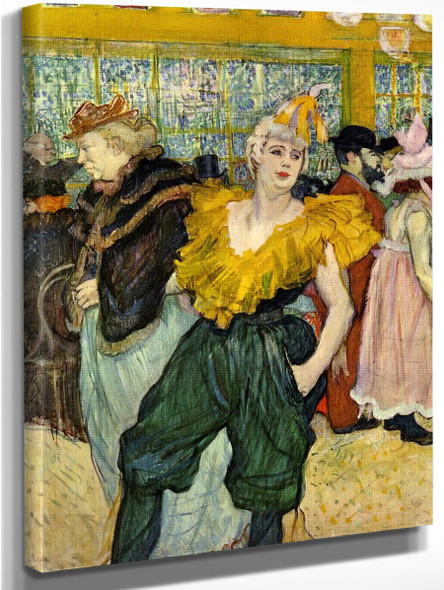 At The Moulin Rouge The Clowness Cha U Kao By Henri De Toulouse Lautrec