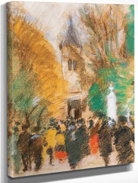 At The Temple Square By Jozsef Rippl Ronai