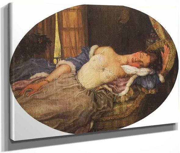Sleeping Young Woman By Konstantin Somov