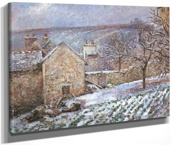 Snow At The Hermitage, Pontoise By Camille Pissarro By Camille Pissarro