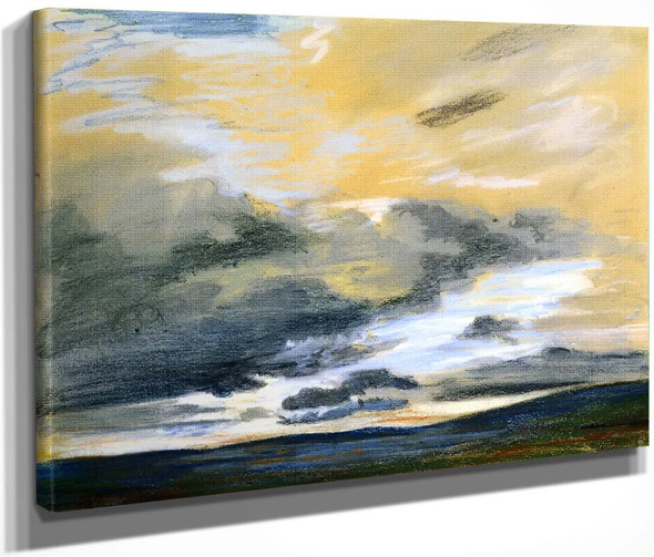 Study Of The Sky At Dusk By Eugene Delacroix By Eugene Delacroix