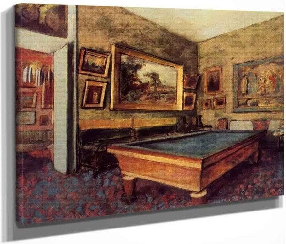 The Billiard Room At Menil Hubert By Edgar Degas By Edgar Degas