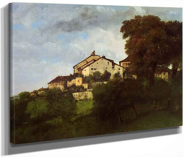 The Houses Of The Chateau D'ornans By Gustave Courbet By Gustave Courbet