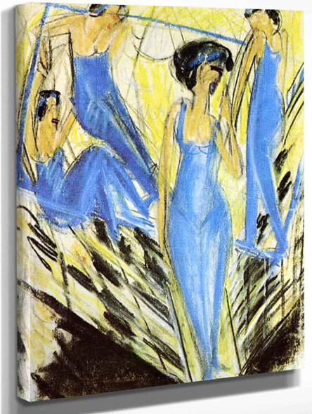 Blaue Artisten By Ernst Ludwig Kirchner By Ernst Ludwig Kirchner