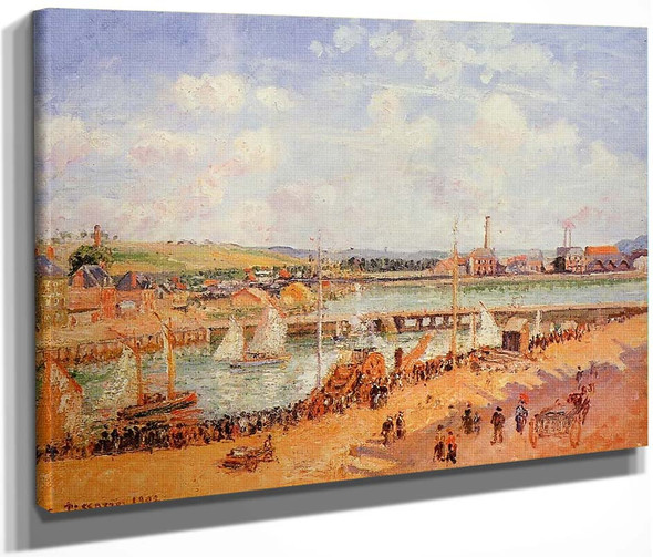 The Port Of Dieppe, The Dunquesne And Berrigny Basins High Tide, Sunny Afternoon By Camille Pissarro By Camille Pissarro