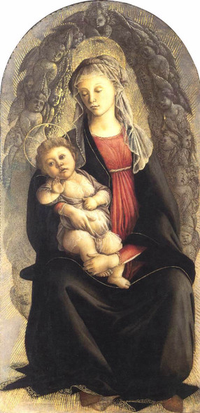 Madonna In Glory With Seraphim By Sandro Botticelli