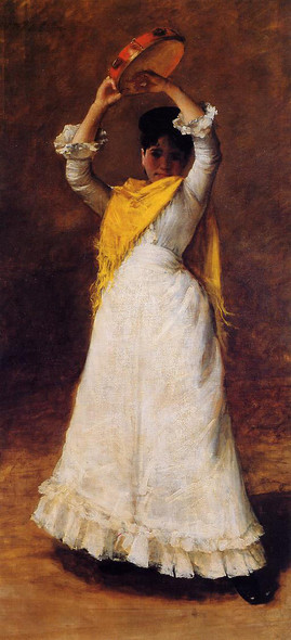 The Tamborine Girl By William Merritt Chase