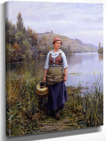 By The Riverside By Daniel Ridgway Knight By Daniel Ridgway Knight