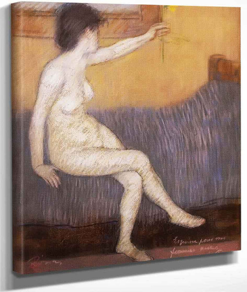 Nude With Yellow Daffodil By Jozsef Rippl Ronai By Jozsef Rippl Ronai