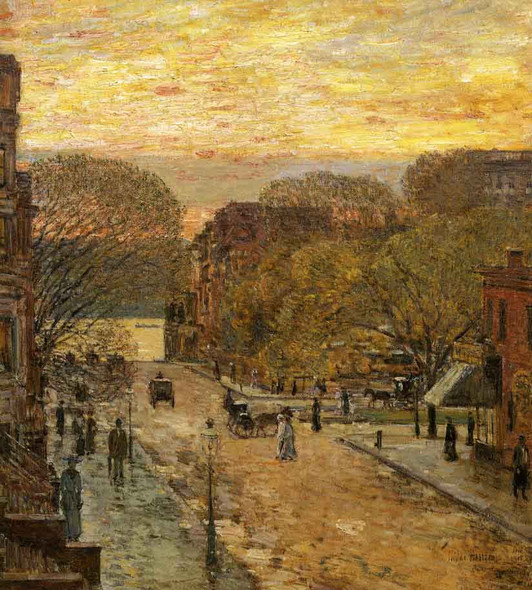 Spring On West Th Street By Frederick Childe Hassam By Frederick Childe Hassam
